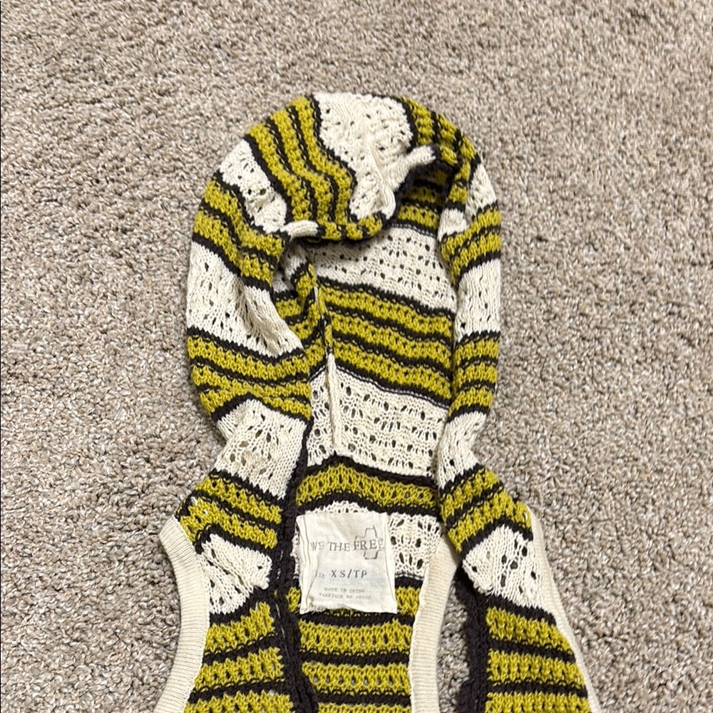 We the Free Striped Knitted Romper with hood  Size XS - Picture 4 of 6